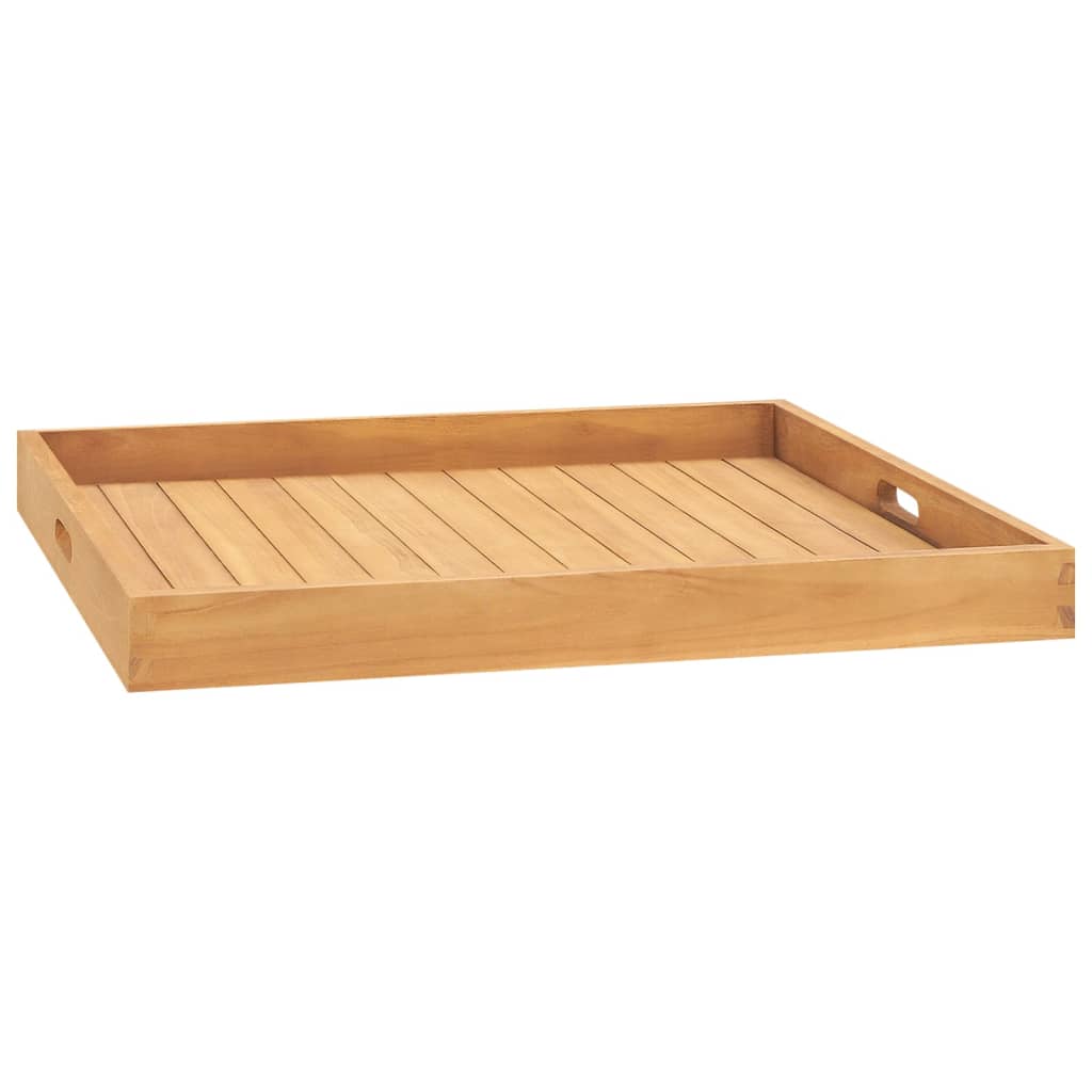 Serving Tray 70x70 cm Solid Teak Wood - Discount Dealers