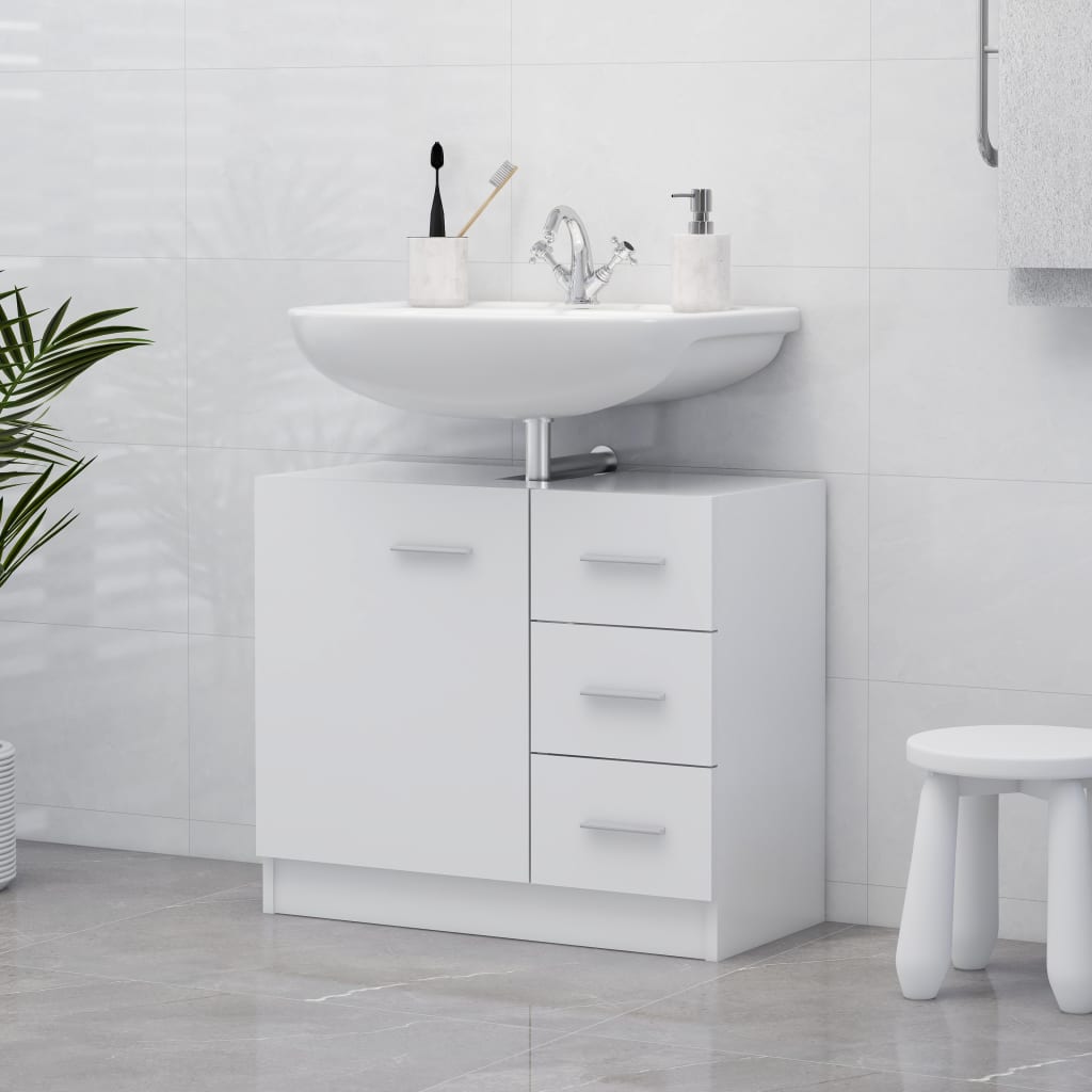 Sink Cabinet White 63x30x54 cm Engineered Wood - Sid & Sam