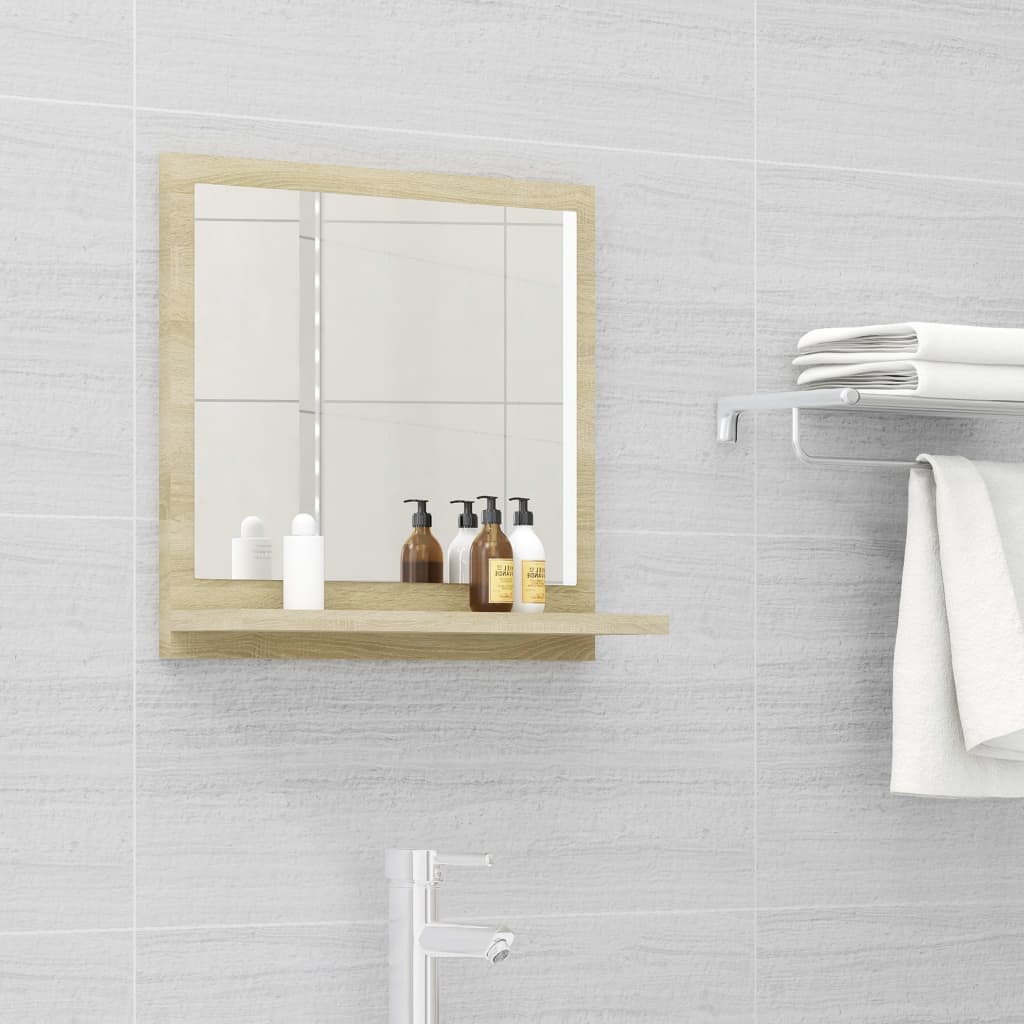 Bathroom Mirror Sonoma Oak 40x10.5x37 cm Engineered Wood - Discount Dealers