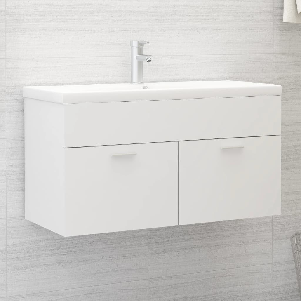 Sink Cabinet White 90x38.5x46 cm Engineered Wood - Style and Chic