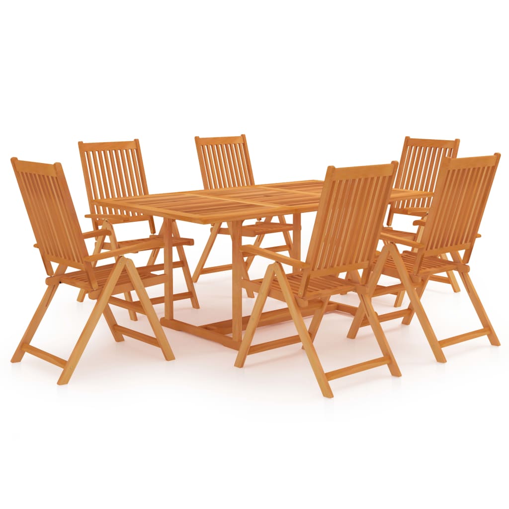 7 Piece Garden Dining Set Solid Teak Wood - Direct Imports