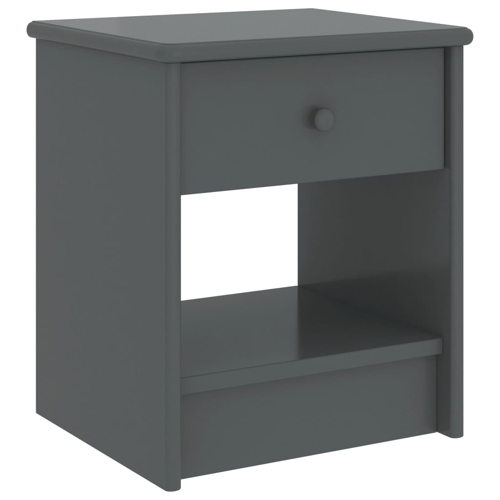 Bedside Table - NORRIS Lou Nightstand Dark Grey 35cm - Sid & Sam
