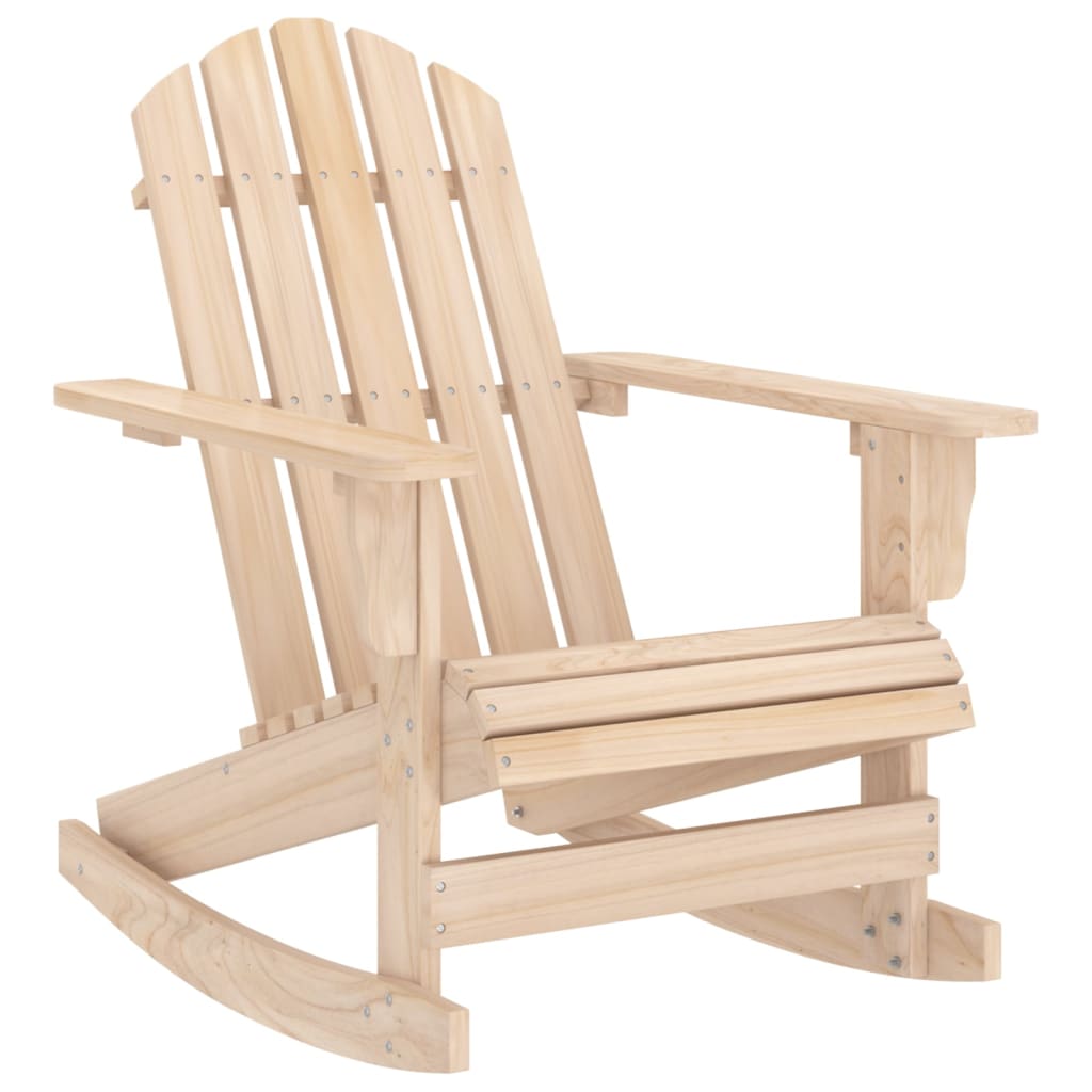 Garden Adirondack Rocking Chair Solid Fir Wood - Unbeatable Bargains