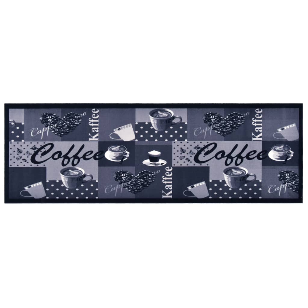 Kitchen Carpet Washable Coffee Blue 45x150 cm - The Home Maker