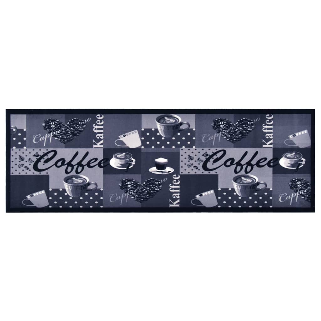 Kitchen Carpet Washable Coffee Blue 60x180 cm - R and M Furniture