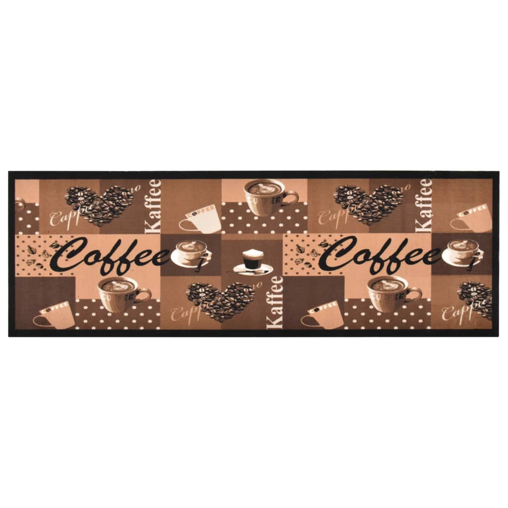 Kitchen Carpet Washable Coffee brown 60x180 cm - The Home Maker