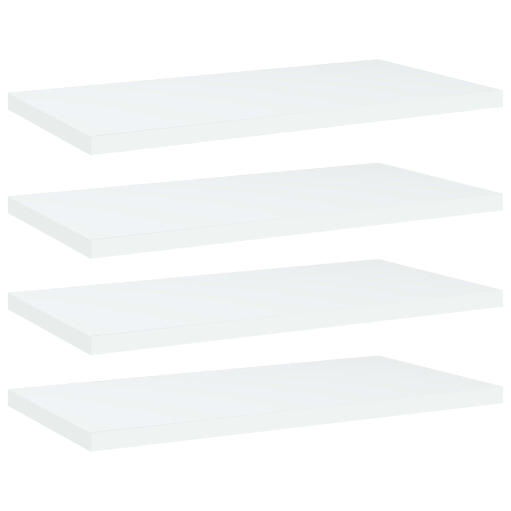 Bookshelf Boards 4 pcs White 40x20x1.5 cm Engineered Wood - Design Hut