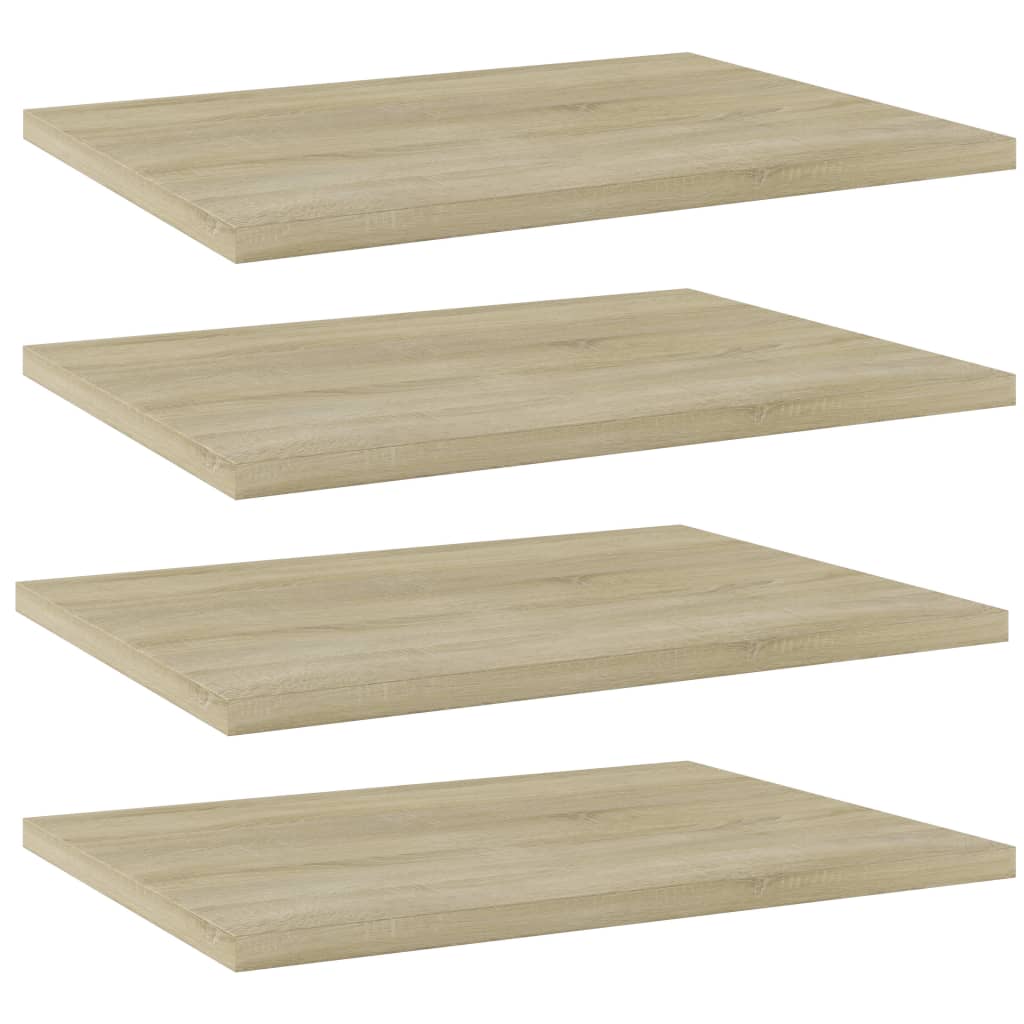 Bookshelf Boards 4 pcs Sonoma Oak 40x30x1.5 cm Engineered Wood - Decor Base