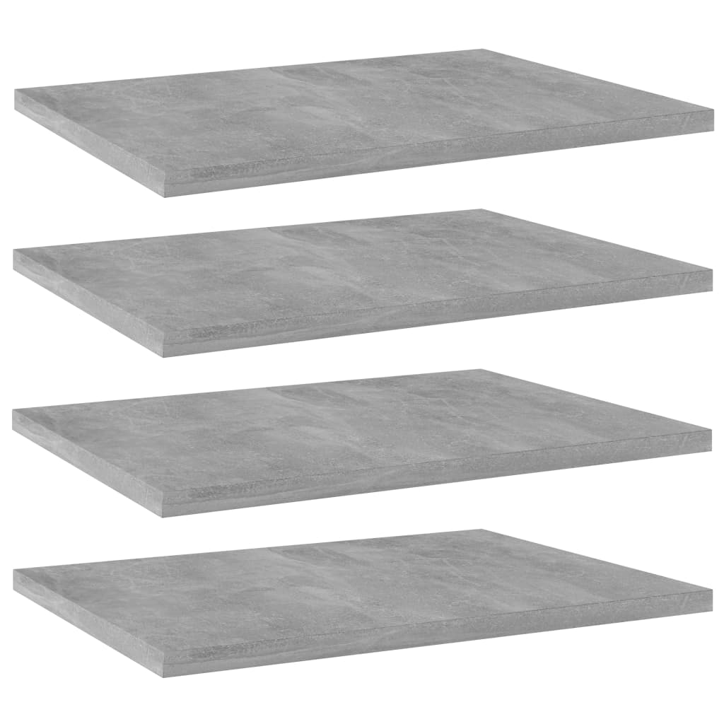 Bookshelf Boards 4 pcs Concrete Grey 40x30x1.5 cm Engineered Wood - Tyrell & Tyrell