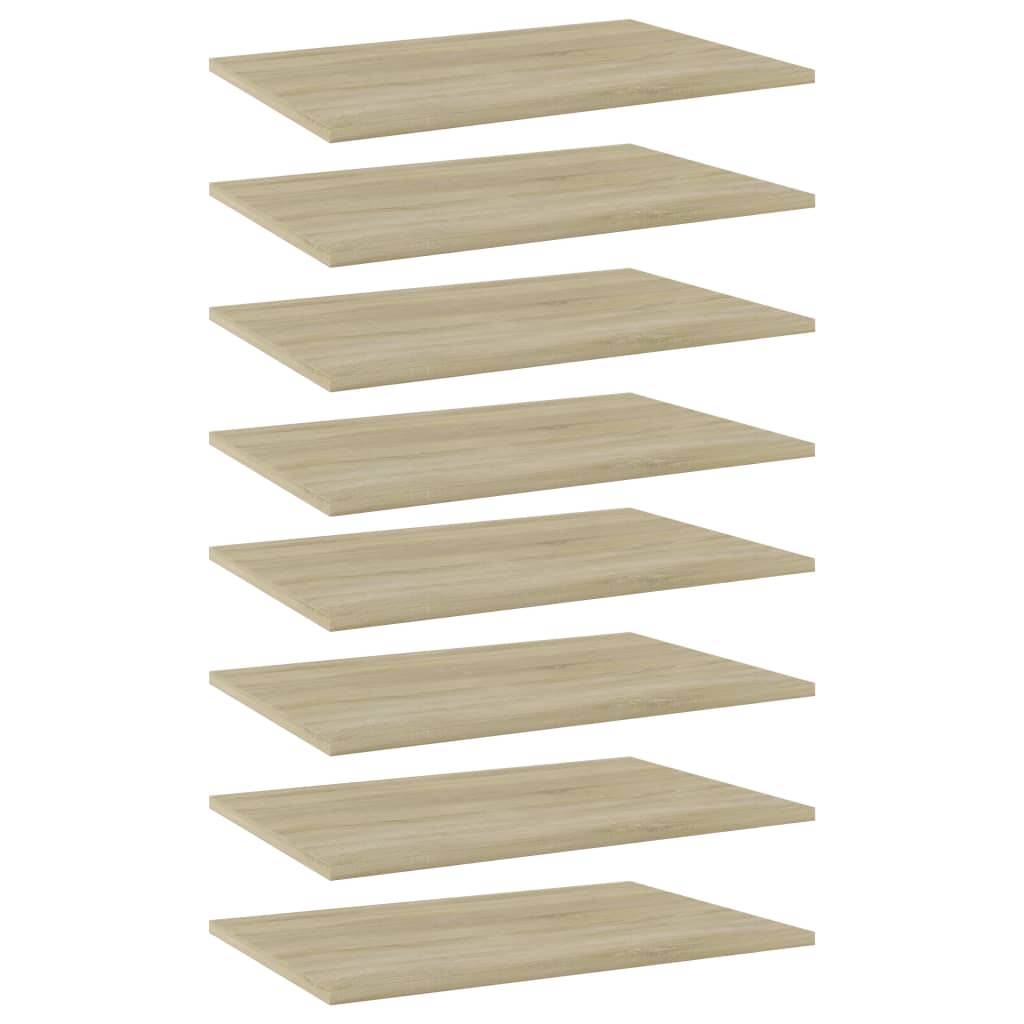 Bookshelf Boards 8 pcs Sonoma Oak 60x40x1.5 cm Engineered Wood - All Things Good