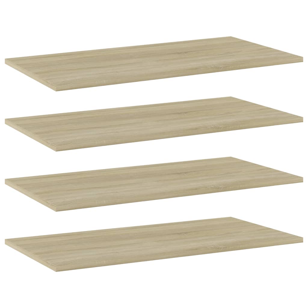 Bookshelf Boards 4 pcs Sonoma Oak 80x40x1.5 cm Engineered Wood - Merlin Deals
