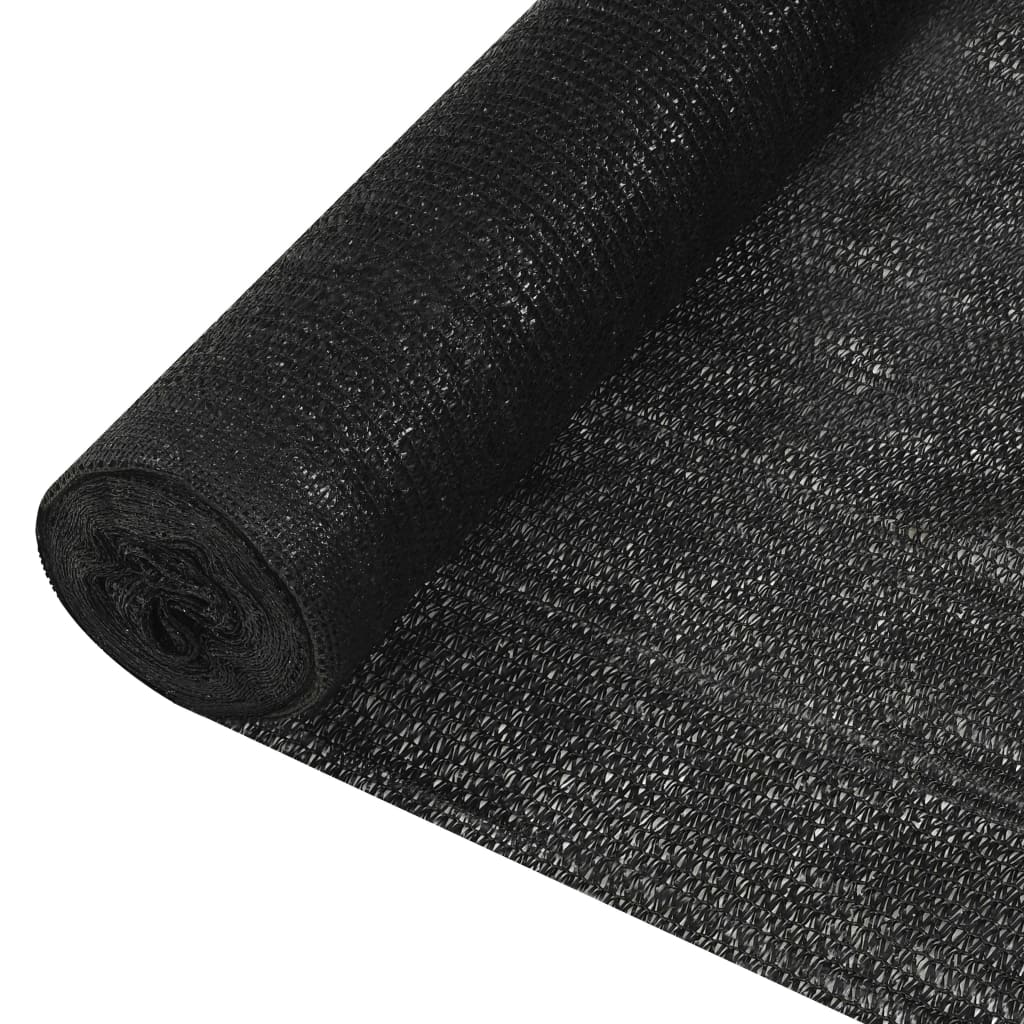 Privacy Net Black 1.2x10 m HDPE 150 g/m2 - R and M Furniture
