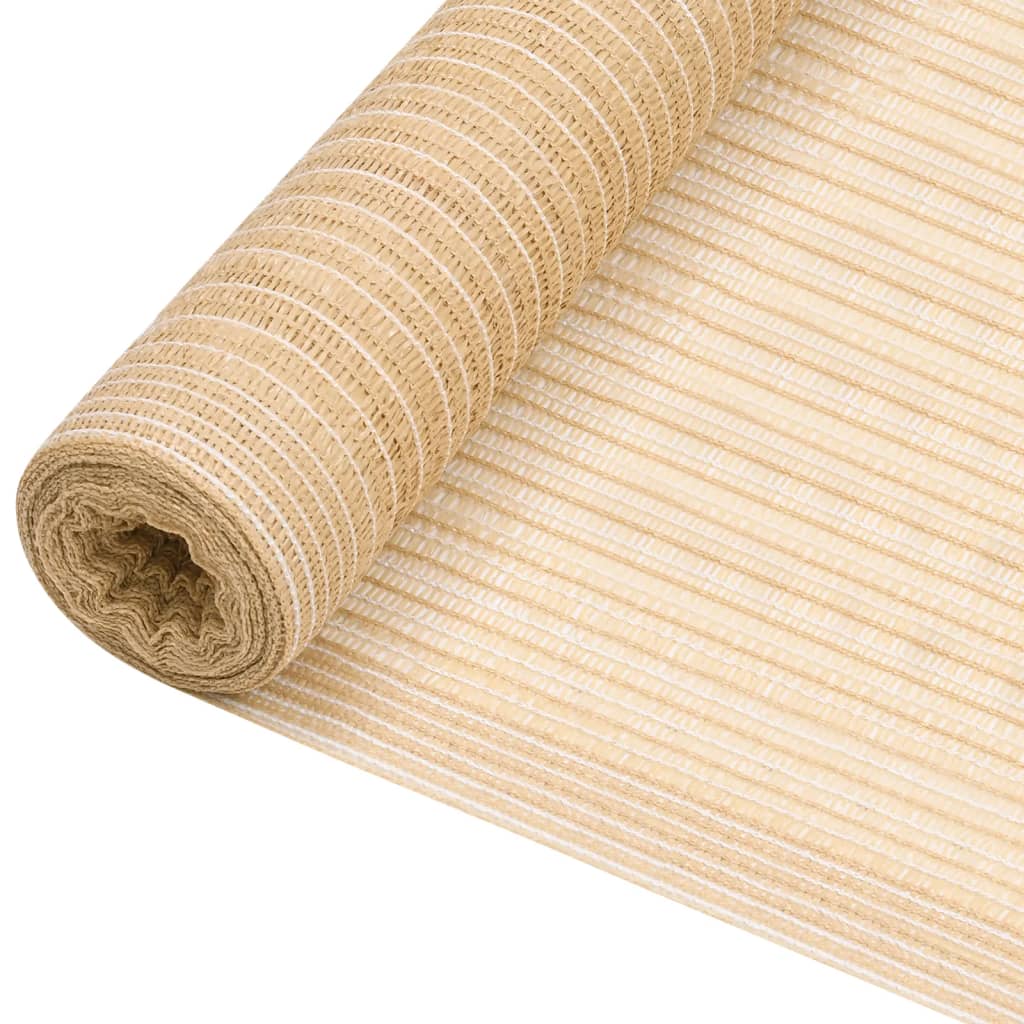 Privacy Net Beige 1.5x50 m HDPE 75 g/m2 - The Home Maker