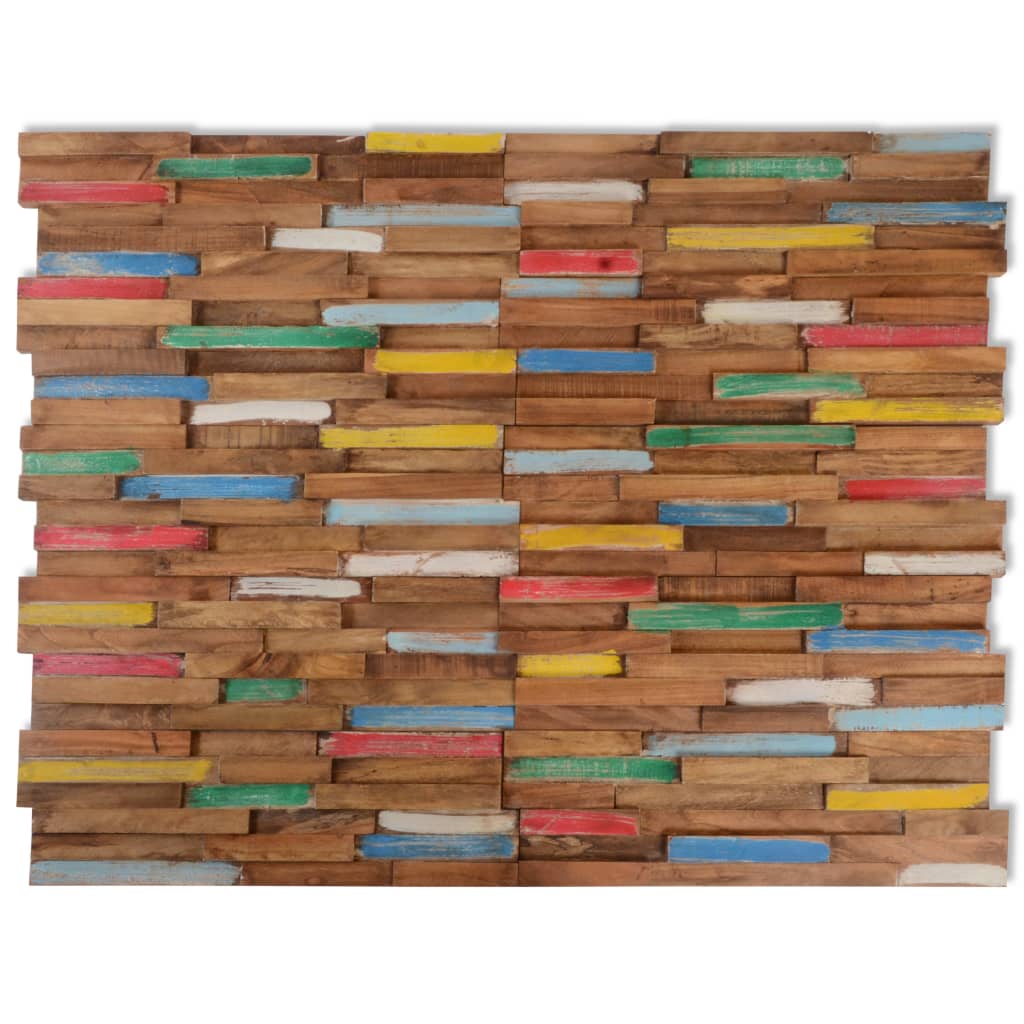 Wall Cladding Panels 10 pcs 1.03 m2 Solid Teak Wood - Millennium Furniture