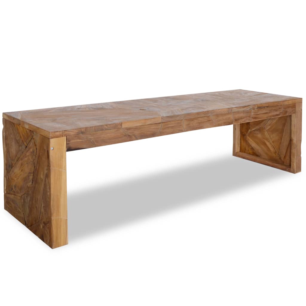 TV Stand 110x35x36 cm Solid Teak Wood - Merlin Deals