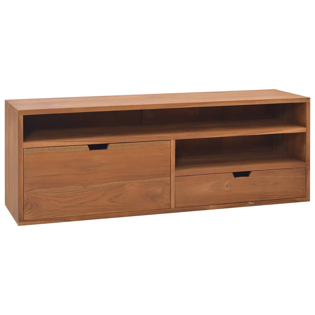 TV Cabinet 110x30x40 cm Solid Teak Wood - Sid & Sam
