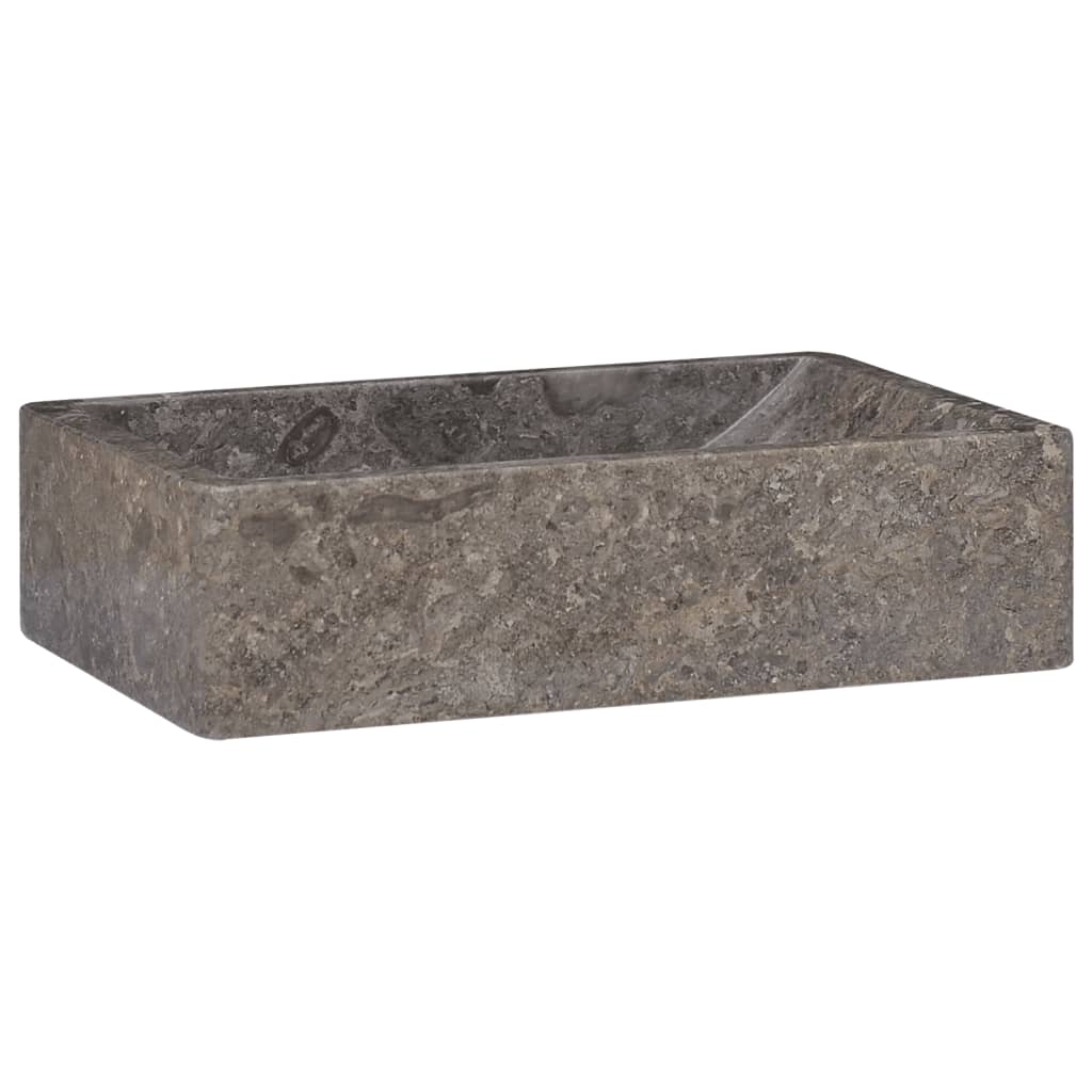 Sink 45x30x12 cm Marble High Gloss Grey - Unbeatable Bargains