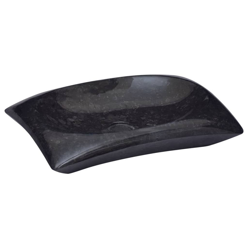 Sink Black 50x35x10 cm Marble - Millennium Furniture