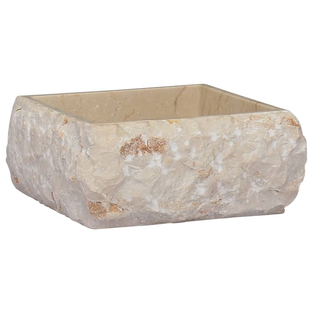 Sink Cream 30x30x13 cm Marble - Decor Base
