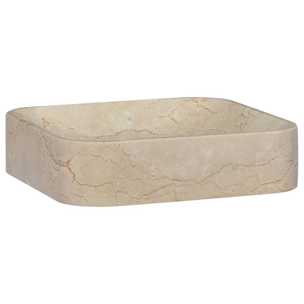 Sink Cream 40x40x10 cm Marble - Unbeatable Bargains
