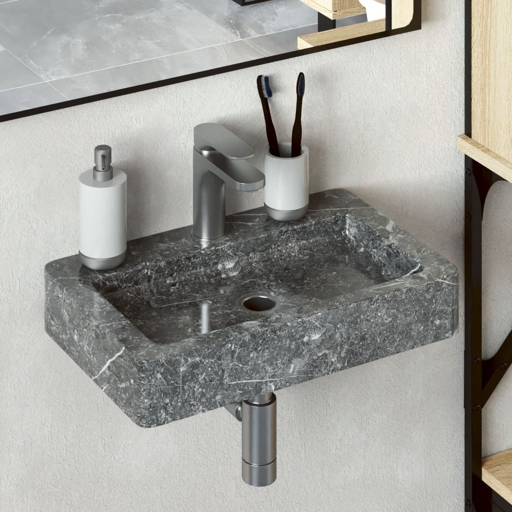 Sink Grey 38x24x6.5 cm Marble - Tyrell & Tyrell