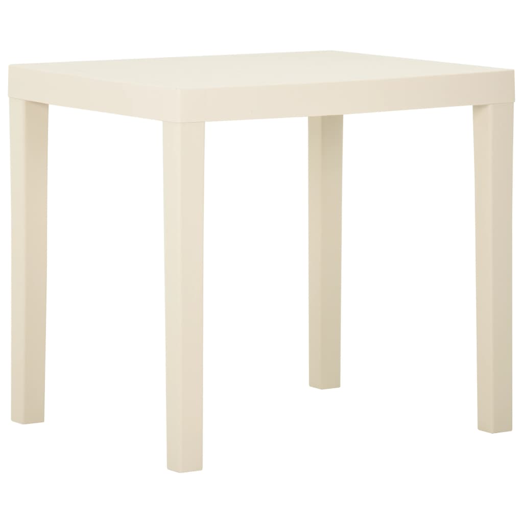 Garden Table White 79x65x72 cm Plastic - Unbeatable Bargains