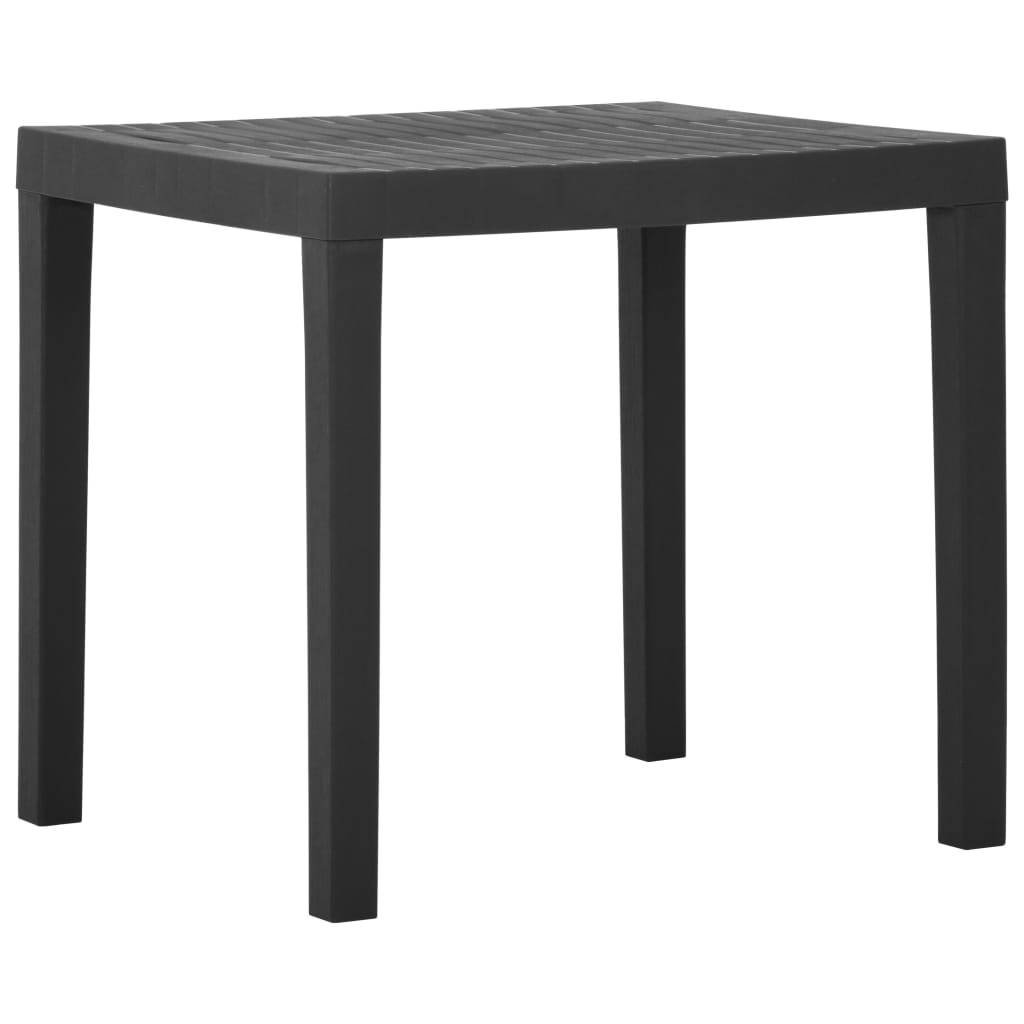 Garden Table Grey 79x65x72 cm Plastic - Decor Base