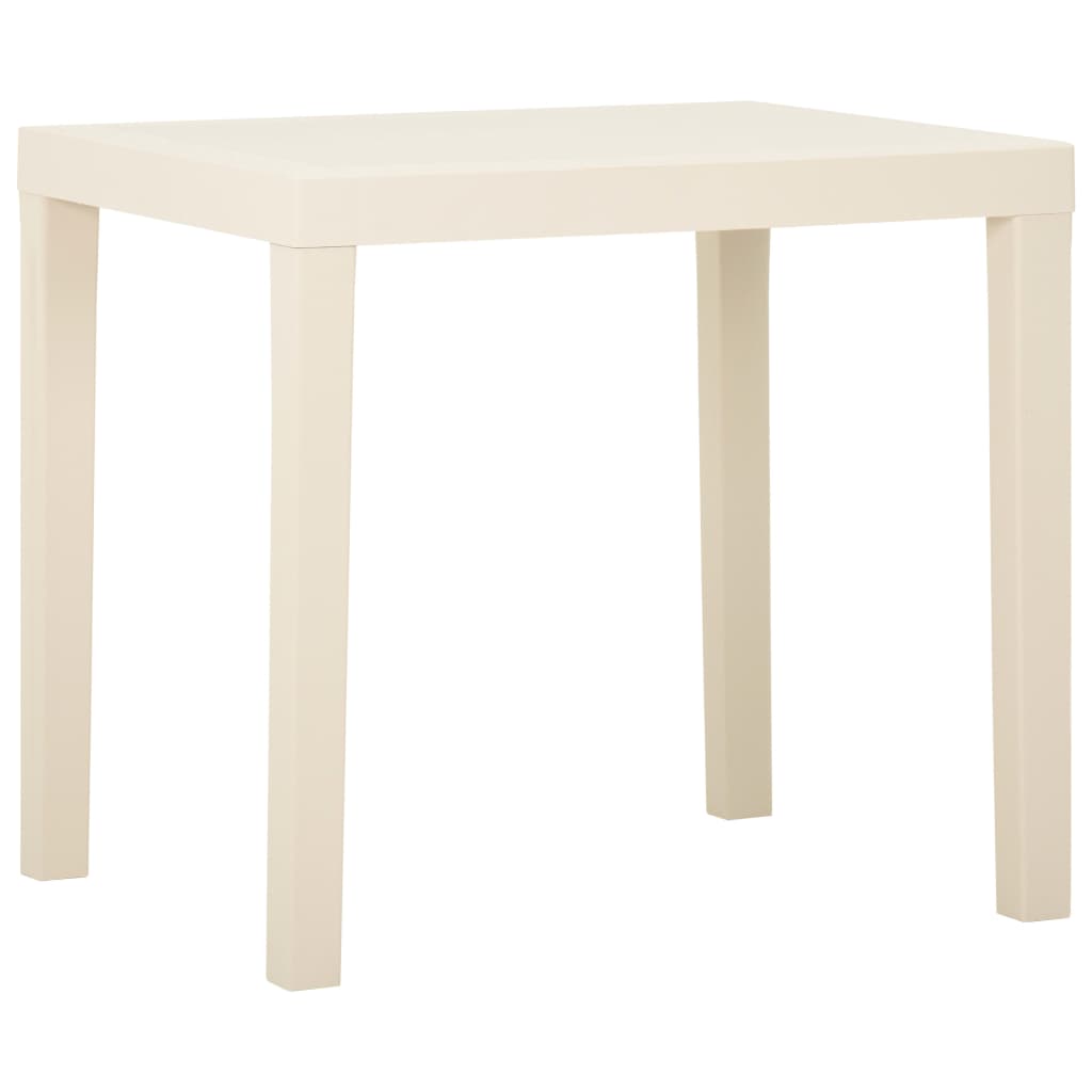 Garden Table White 79x65x72 cm Plastic - Discount Dealers