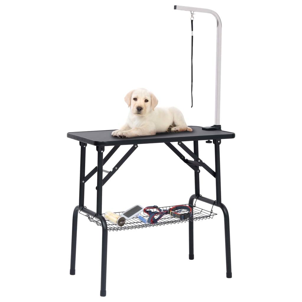 Adjustable Dog Grooming Table with 1 Loop and Basket - Discount Dealers