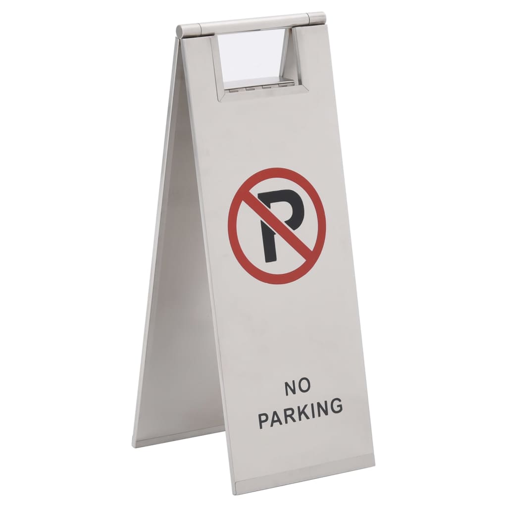 Folding Parking Sign Stainless Steel - Decor Base
