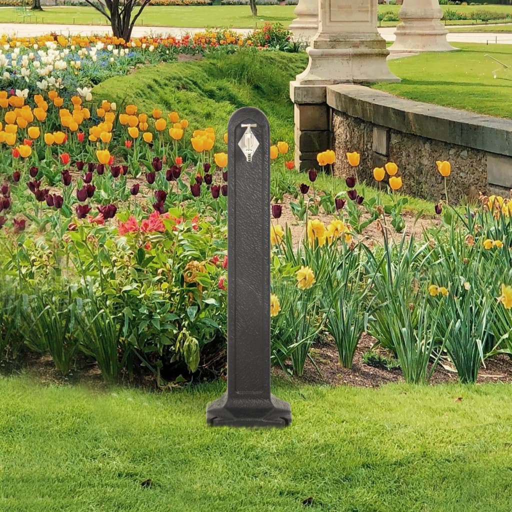 Garden Tanker with Faucet Anthracite Stone Look - Design Hut