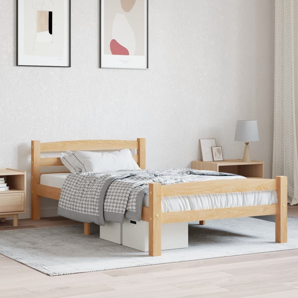 Bed Frame Solid Pinewood 100x200 cm - Millennium Furniture