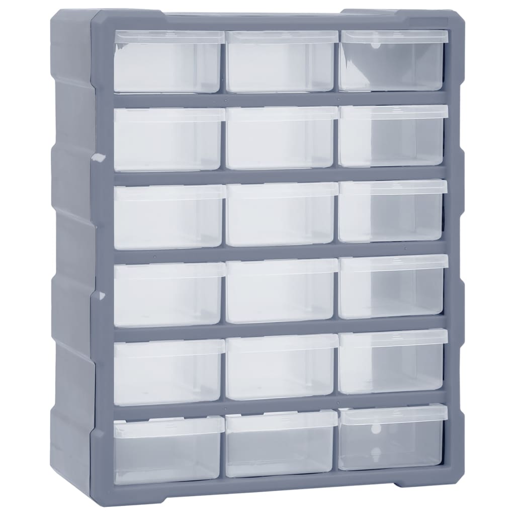 Multi-drawer Organiser with 18 Middle Drawers 38x16x47 cm - R and M Furniture