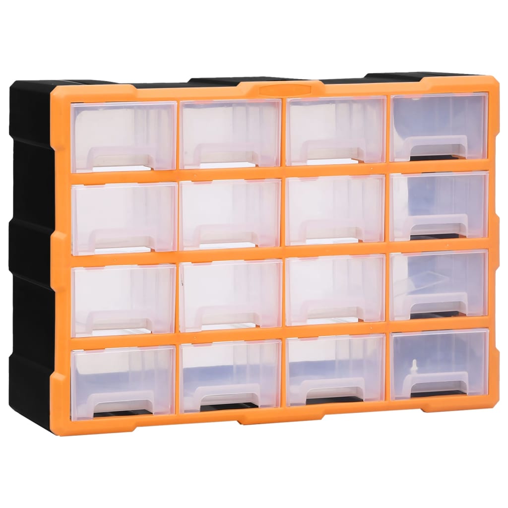 Multi-drawer Organiser with 16 Middle Drawers 52x16x37 cm - R and M Furniture