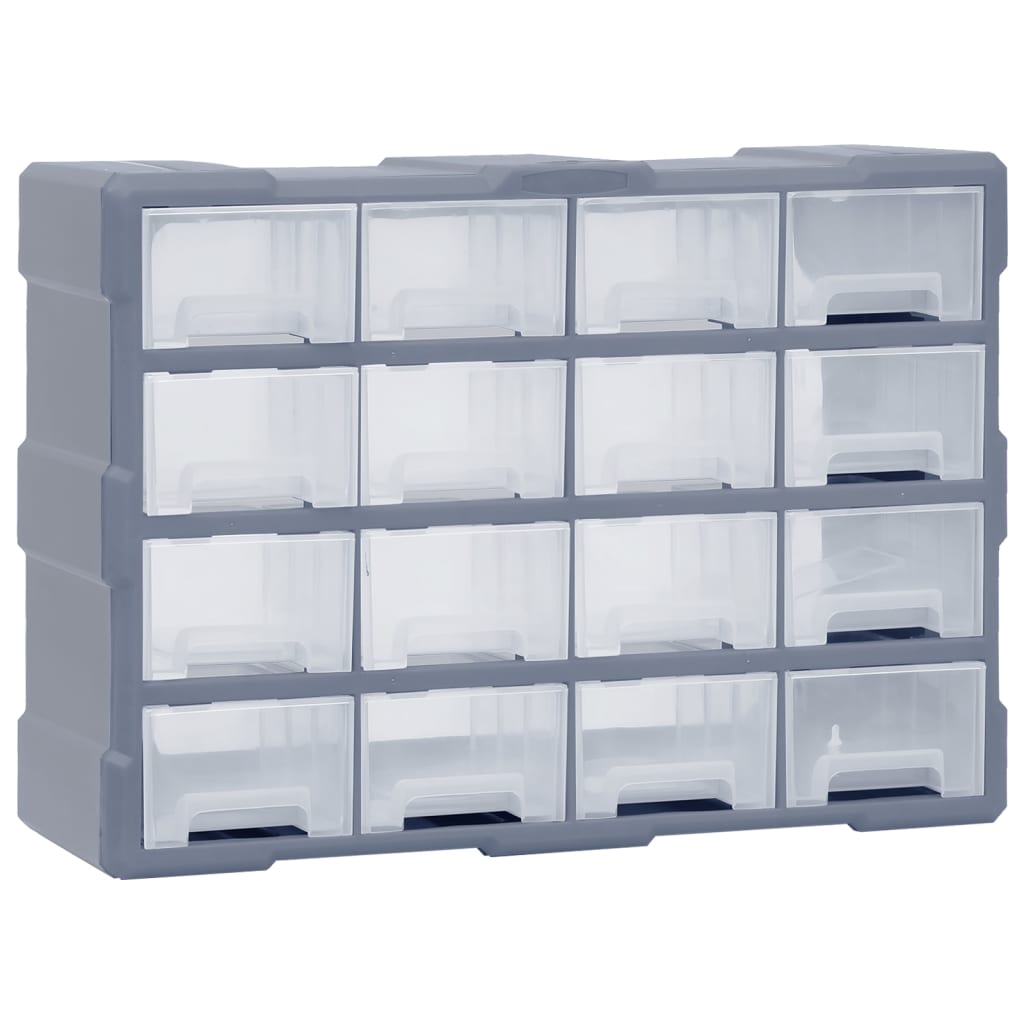 Multi-drawer Organiser with 16 Middle Drawers 52x16x37 cm - Design Hut