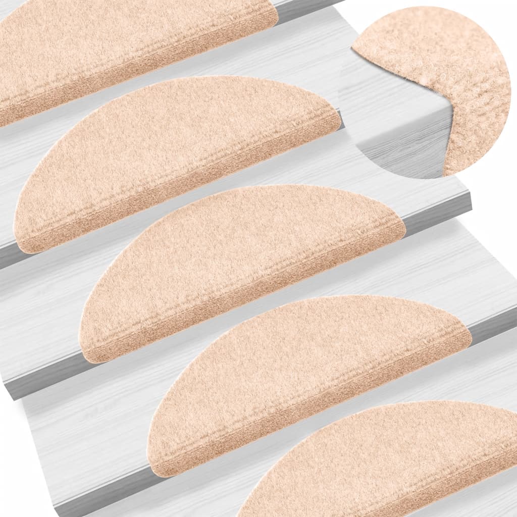 Self-adhesive Stair Mats 10 Pcs Brown 56x17x3cm Needle Punch - Design Hut