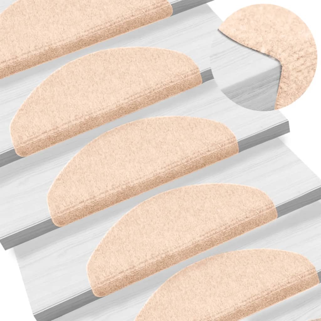 Self-adhesive Stair Mats 5 Pcs Brown 65x21x4cm Needle Punch - Decor Base