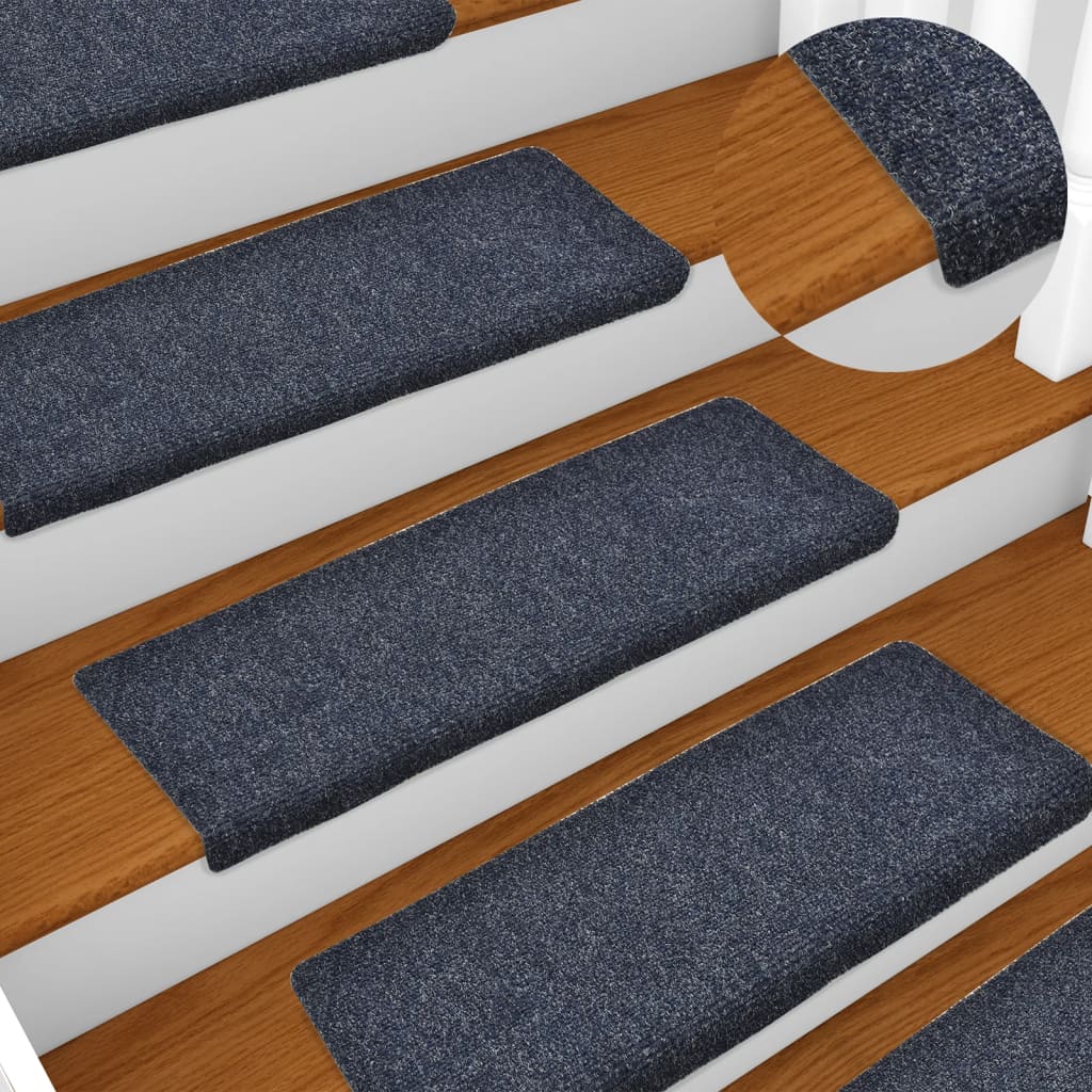 Stair Mats 10 Pcs Anthracite 65x21x4cm Needle Punch - R and M Furniture