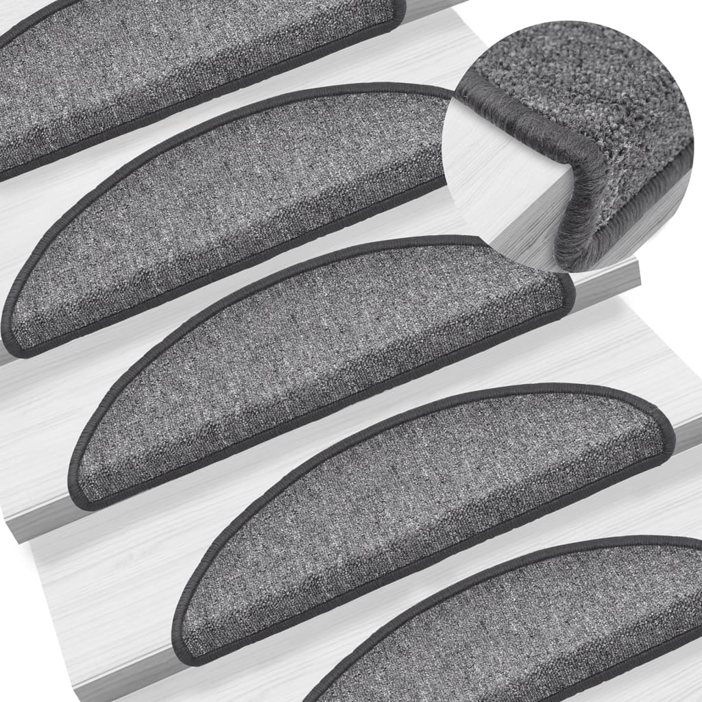 Stair Mats 10 pcs 56x17x3 cm Dark Grey - Tyrell & Tyrell
