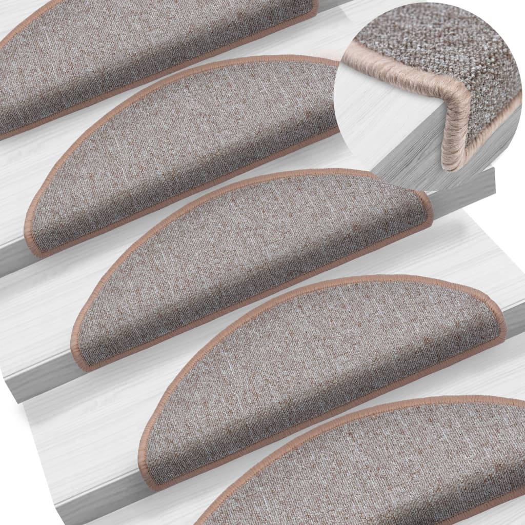 Stair Mats 10 pcs 65x24x4 cm Light Brown - Unbeatable Bargains