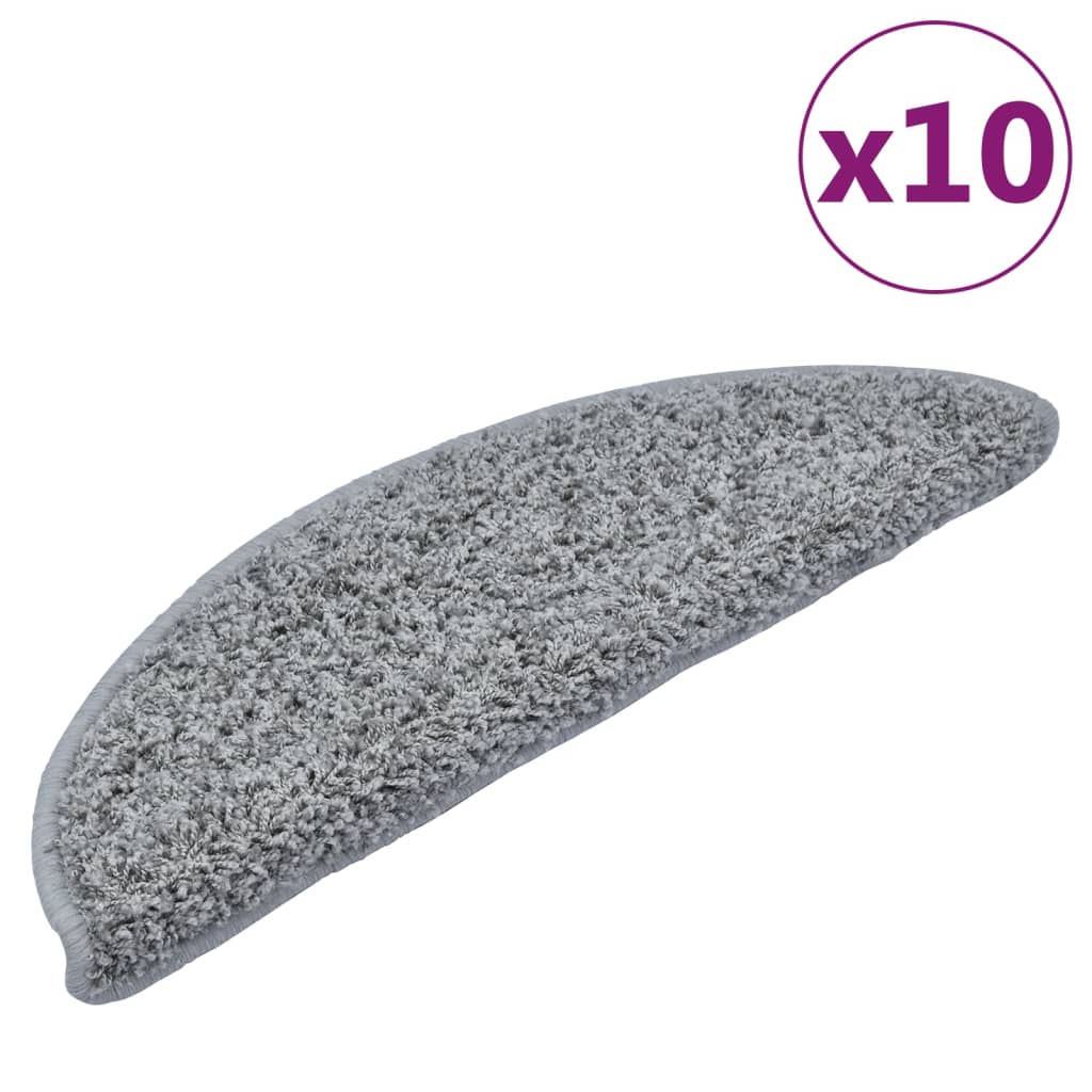 Stair Mats 10 pcs 56x20 cm Grey - R and M Furniture