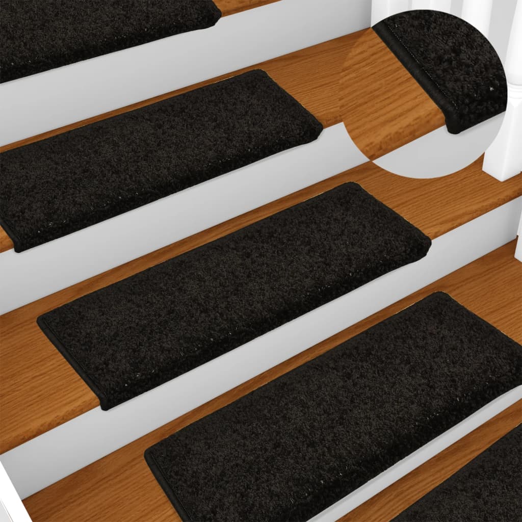Stair Mats 10 Pcs 65x21x4cm Black - Design Hut