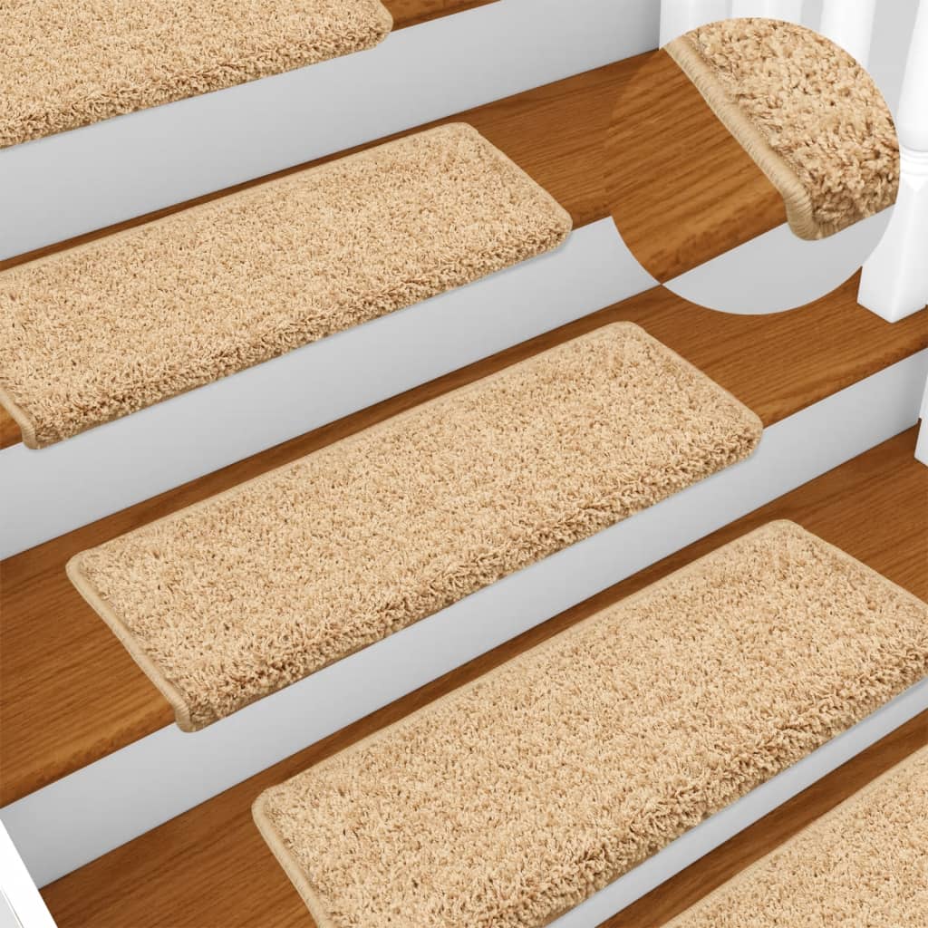 Stair Mats 10 pcs 65x21x4 cm Brown - R and M Furniture