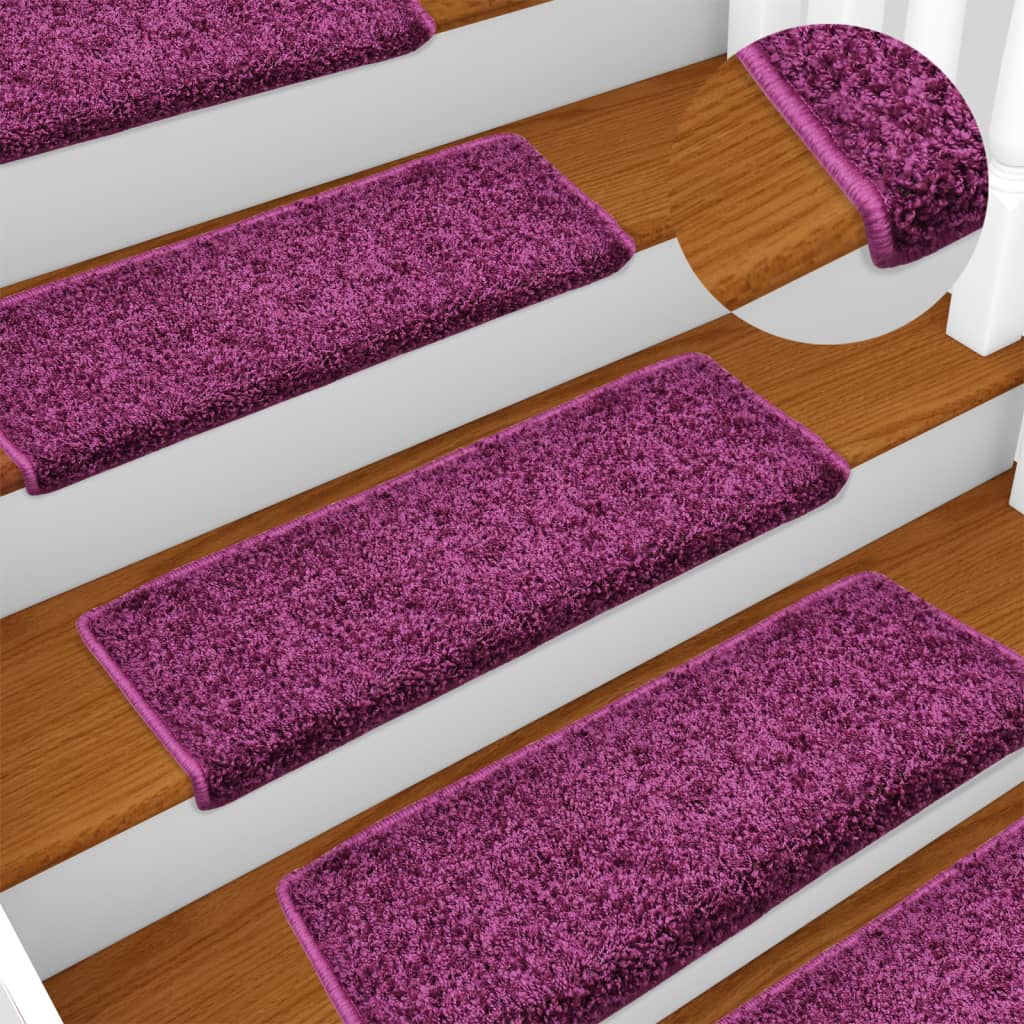 Stair Mats 10 pcs 65x21x4 cm Violet - Brittle & Co