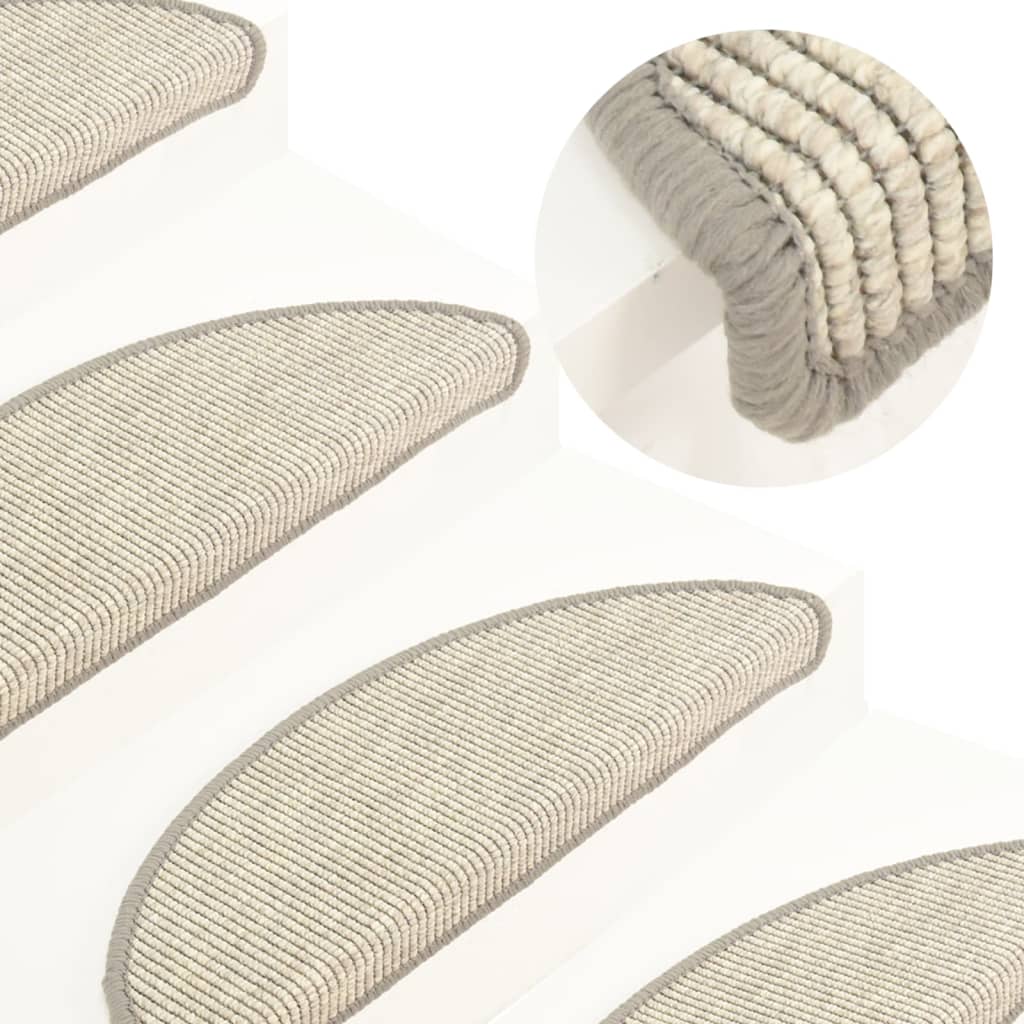 Stair Mats Self-adhesive 15 pcs 56x17x3 cm Silver - Sid & Sam