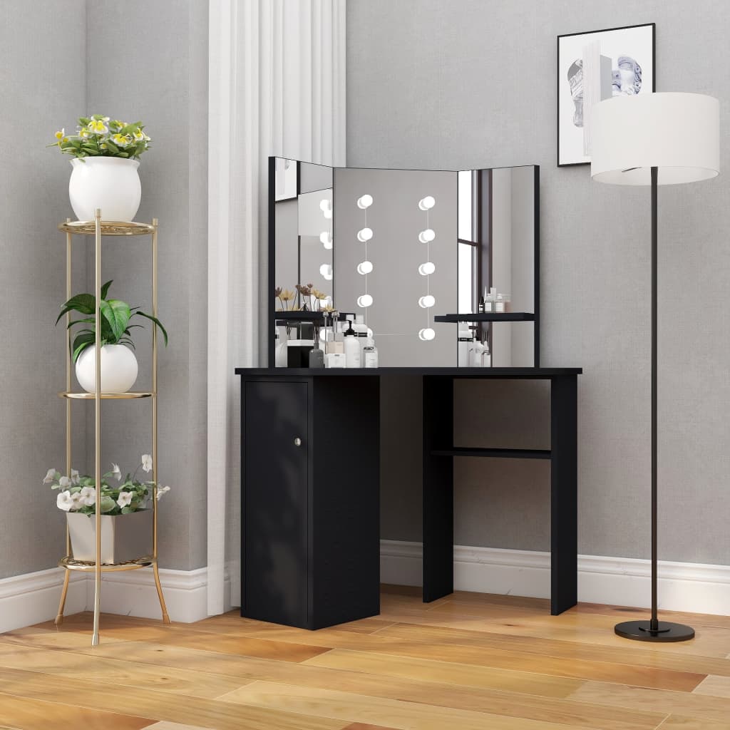 Dressing Table - DESINGA Dresser Black 111cm - Direct Imports