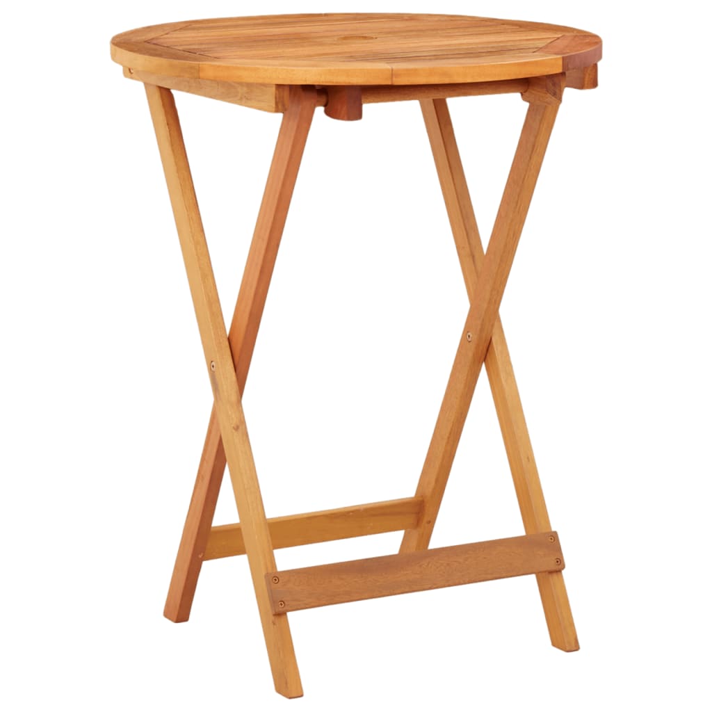 Folding Garden Table Ã ̃60x75 cm Solid Eucalyptus Wood - Direct Imports