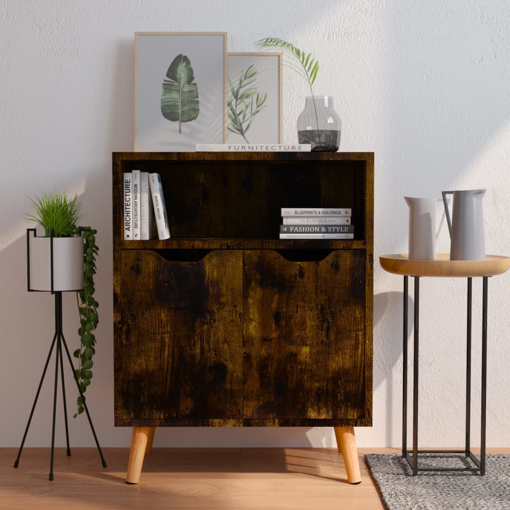 Sideboard Smoked Oak 60x30x72 cm Engineered Wood - Design Hut