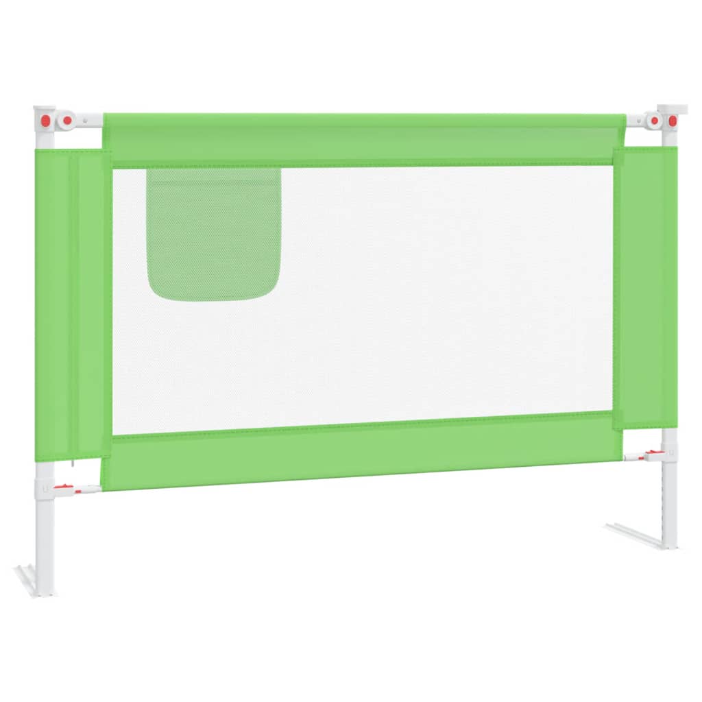 Toddler Safety Bed Rail Green 100x25 cm Fabric - Style and Chic
