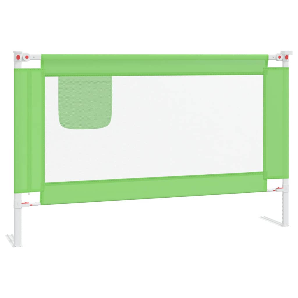 Toddler Safety Bed Rail Green 120x25 cm Fabric - Style and Chic